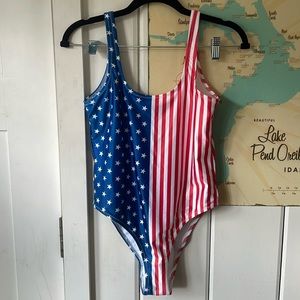 Chubbies One Piece Swim Suit - Vertical Flag